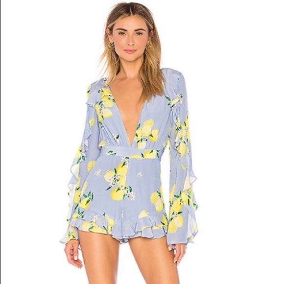 MAJORELLE Pants - Majorelle Devon Lemon Romper Size XS